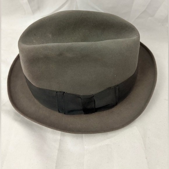 Vintage Churchill ltd. Gray Felt Wool Hat Size 7 1/8 - Picture 4 of 10